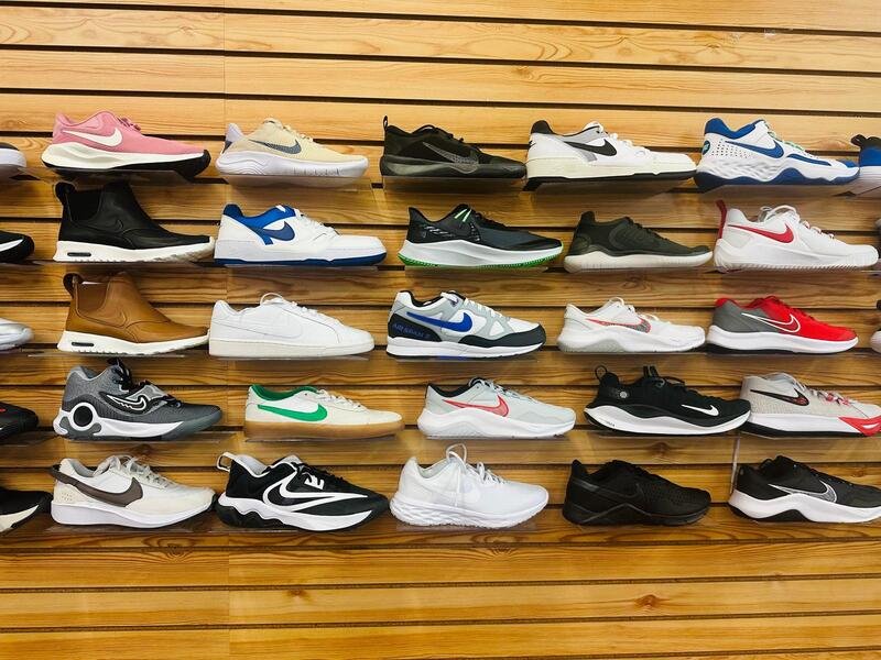 Nike New Shoes Pallet with approximately 450 brand-new adult athletic shoe pairs for wholesale resale