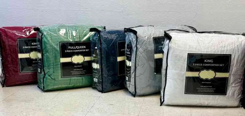 Bed Linen Sheets and Comforter Sets featuring wholesale comforters, fitted sheets, flat sheets, pillowcases, duvet covers, luxury bedding, and home textile liquidation inventory