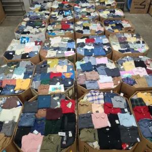 Target Men's Clothing Wholesale Pallet with 350–400 pieces of all-season men's apparel sourced from Target, featuring 95% brand-new clothing with tags.