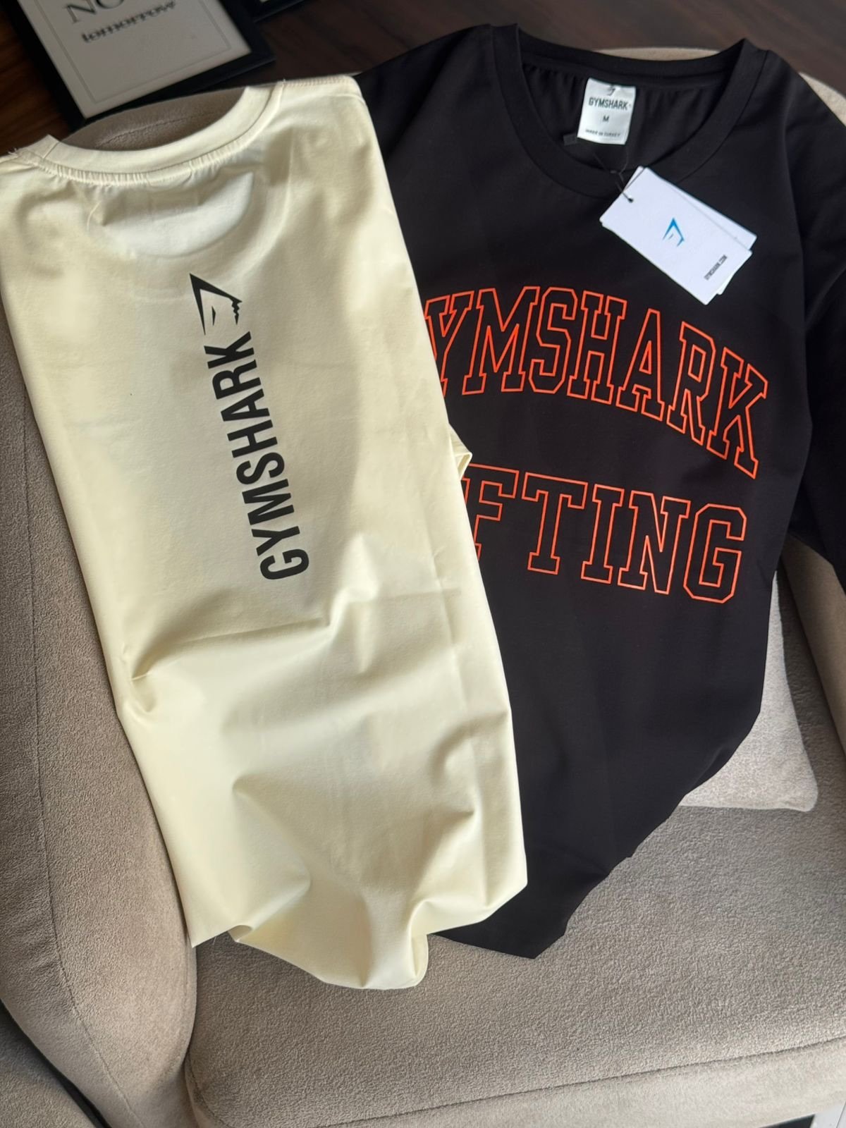 Gymshark Clothing Pallets with 450 to 500 premium activewear pieces including leggings, sports bras, hoodies, joggers, shorts, and fitness apparel for wholesale resale