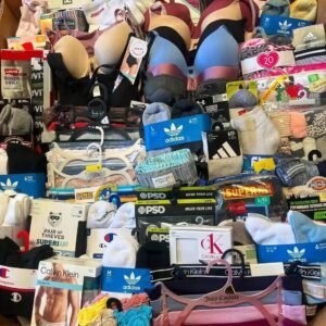 Intimates Mix Pallets containing approximately 470–500 pieces of wholesale bras, panties, lingerie, sleepwear, shapewear, and assorted intimate apparel.