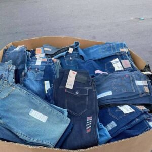Levi's Jeans Wholesale Pallet with 150 authentic denim jeans in assorted men's and women's styles for resale
